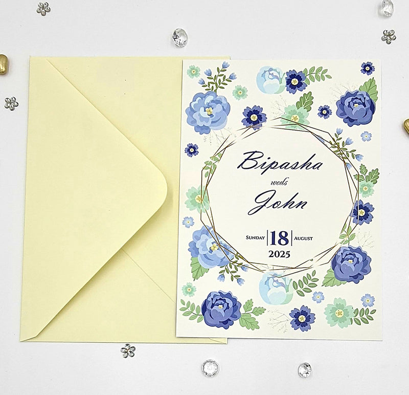 ABC 1131 Floral A5 Double Sided Invitation