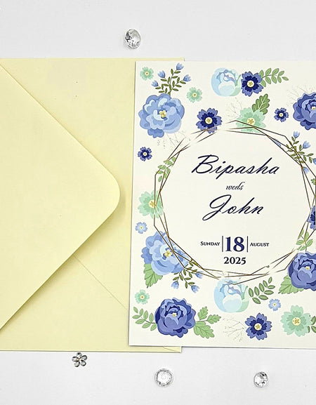 ABC 1131 Floral A5 Double Sided Invitation