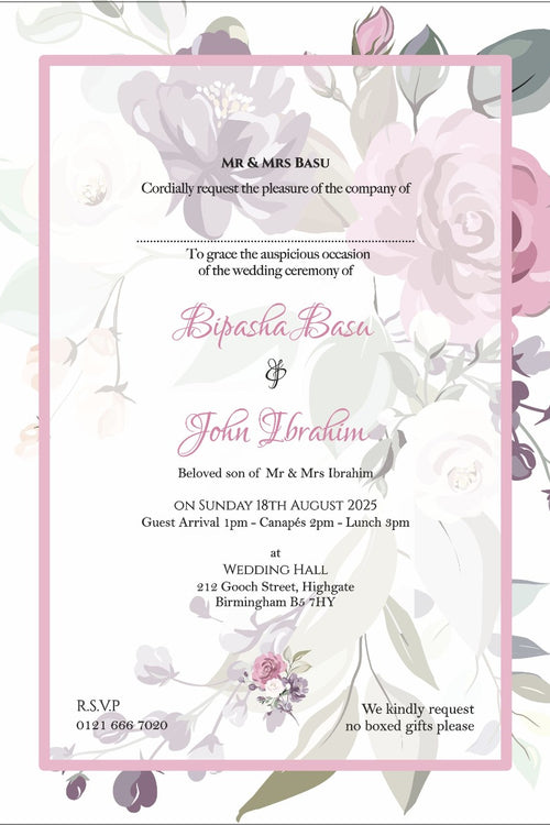 Load image into Gallery viewer, ABC 1104 Floral A5 Invitation
