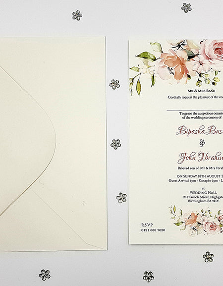 ABC 1105 Floral A5 Invitation