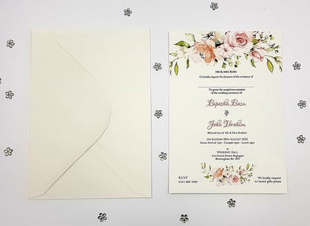 ABC 1105 Floral A5 Invitation