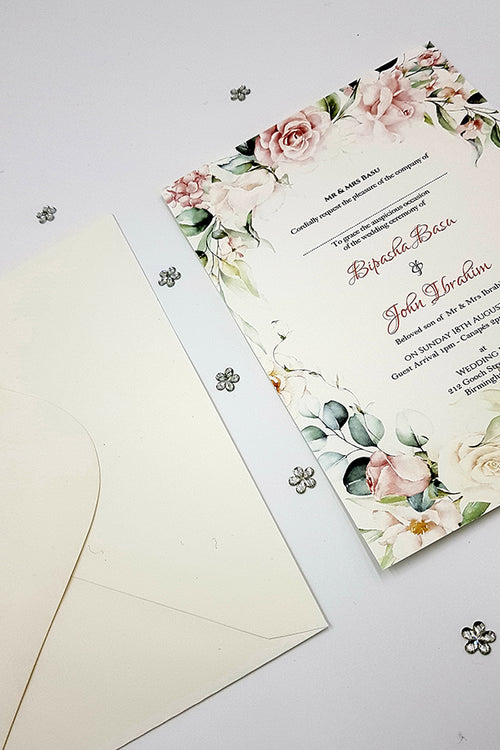 Load image into Gallery viewer, ABC 1106 Floral A5 Invitation

