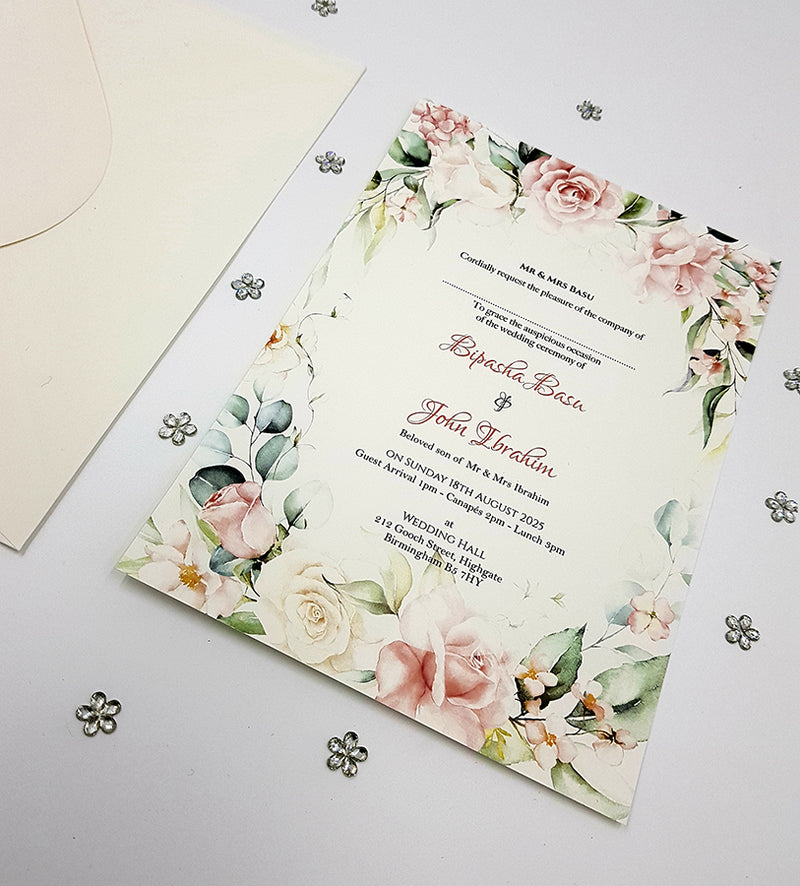 ABC 1106 Floral A5 Invitation