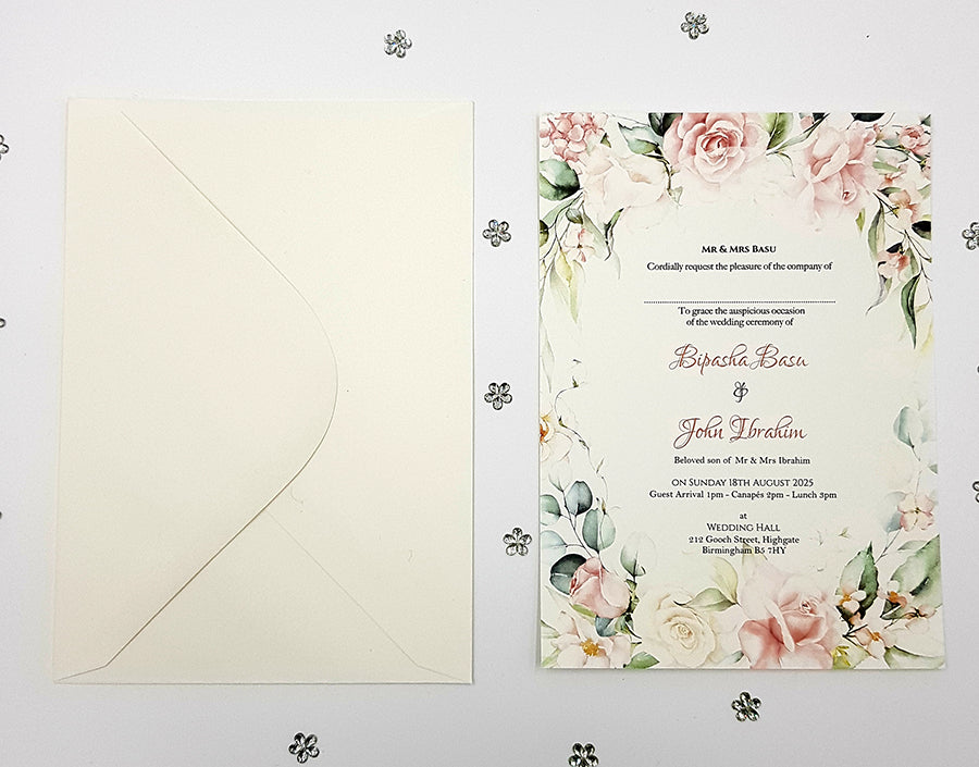 ABC 1106 Floral A5 Invitation – Shadicards.Com