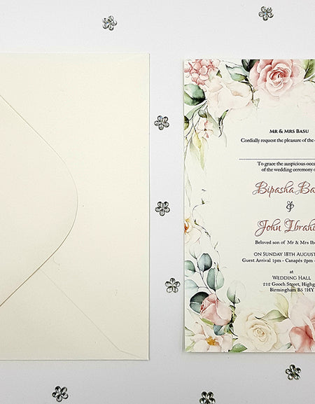 ABC 1106 Floral A5 Invitation