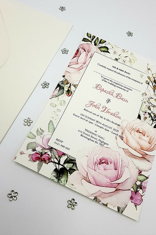 Load image into Gallery viewer, ABC 1107 Floral A5 Invitation
