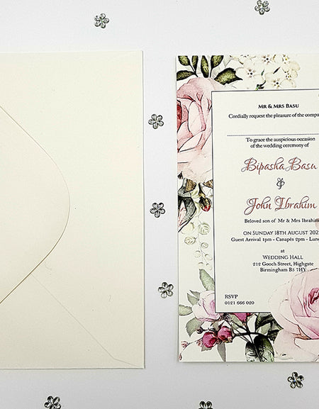 ABC 1107 Floral A5 Invitation