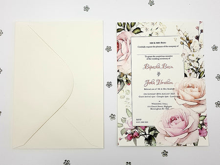 ABC 1107 Floral A5 Invitation