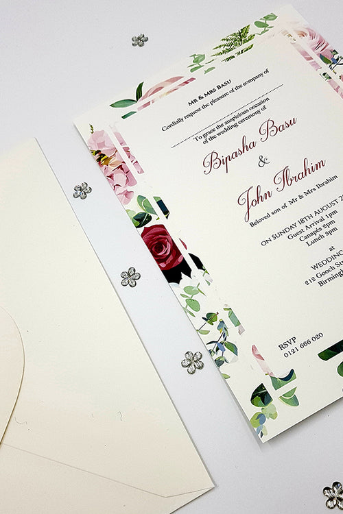 Load image into Gallery viewer, ABC 1108 Floral A5 Invitation

