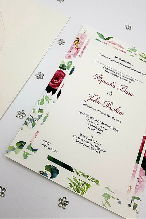 Load image into Gallery viewer, ABC 1108 Floral A5 Invitation
