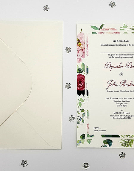 ABC 1108 Floral A5 Invitation