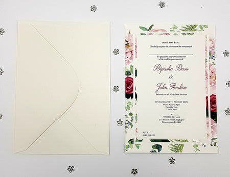 ABC 1108 Floral A5 Invitation