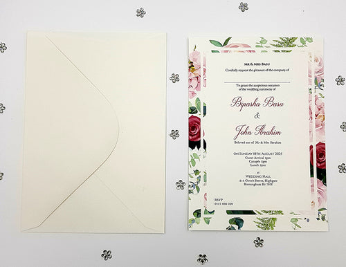 Load image into Gallery viewer, ABC 1108 Floral A5 Invitation
