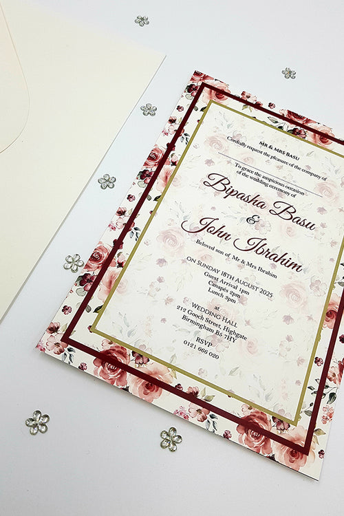Load image into Gallery viewer, ABC 1111 Floral A5 Invitation
