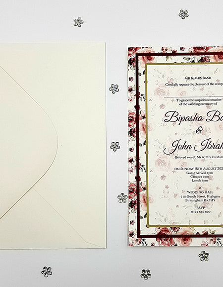 ABC 1111 Floral A5 Invitation