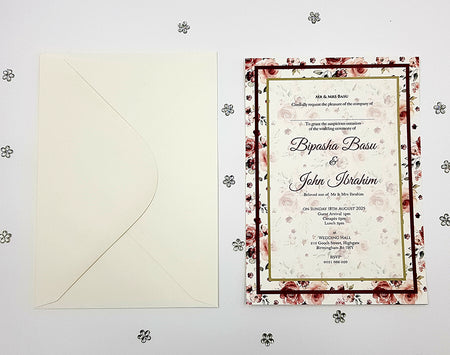 ABC 1111 Floral A5 Invitation