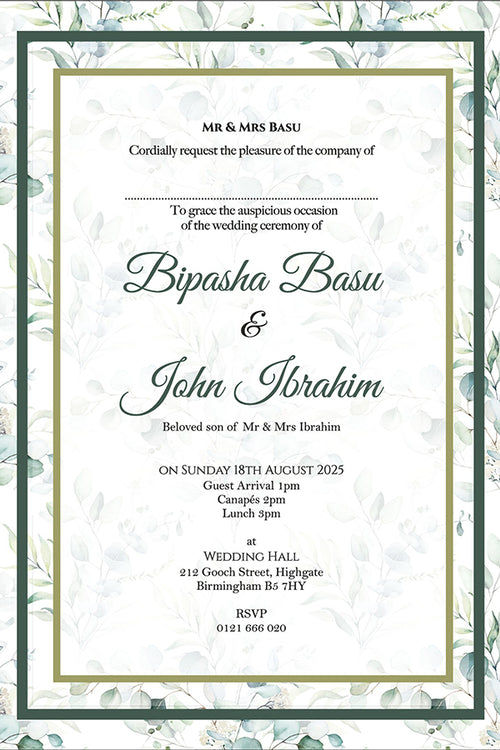 Load image into Gallery viewer, ABC 1112 Floral A5 Invitation

