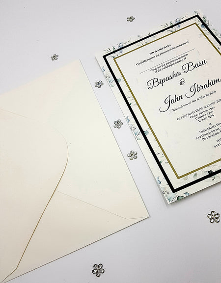 ABC 1112 Floral A5 Invitation