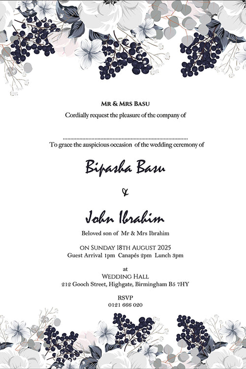 Load image into Gallery viewer, ABC 1114 Floral A5 Invitation
