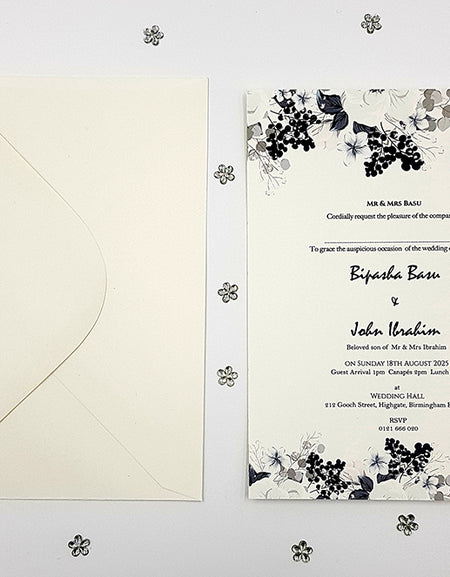 ABC 1114 Floral A5 Invitation
