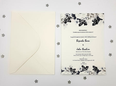 ABC 1114 Floral A5 Invitation