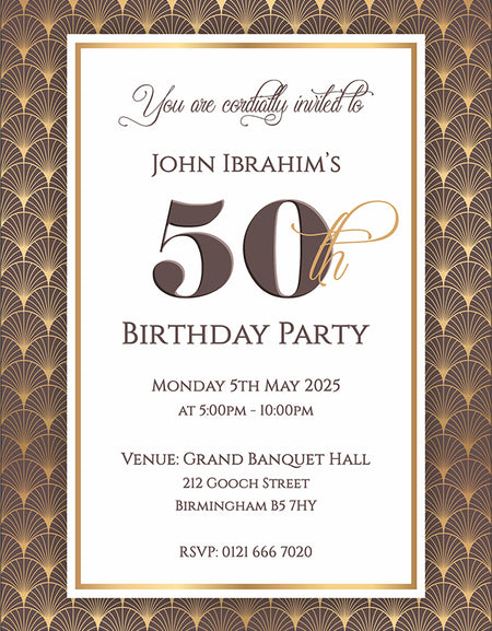 ABC 1121 A5 Birthday Invitation