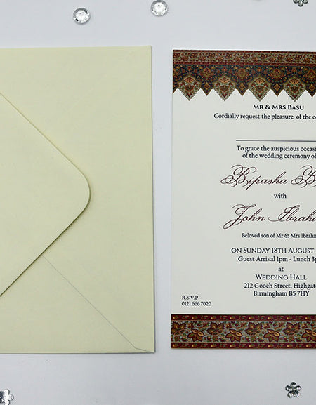 ABC 1135 Moroccan print A5 Invitation