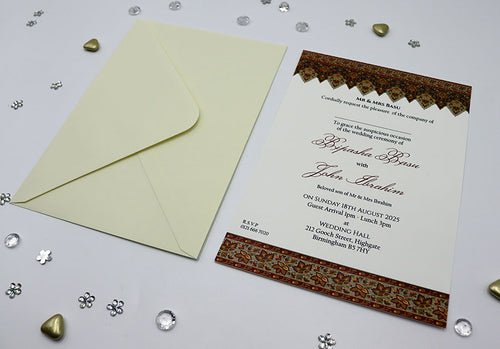 Load image into Gallery viewer, ABC 1135 Moroccan print A5 Invitation
