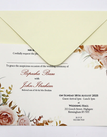 ABC 1138 A5 Floral Invitation