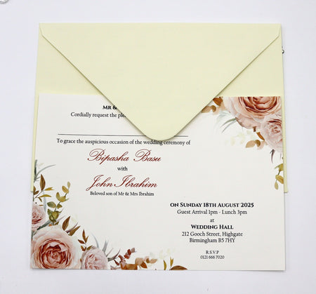 ABC 1138 A5 Floral Invitation
