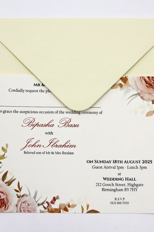 Load image into Gallery viewer, ABC 1138 A5 Floral Invitation

