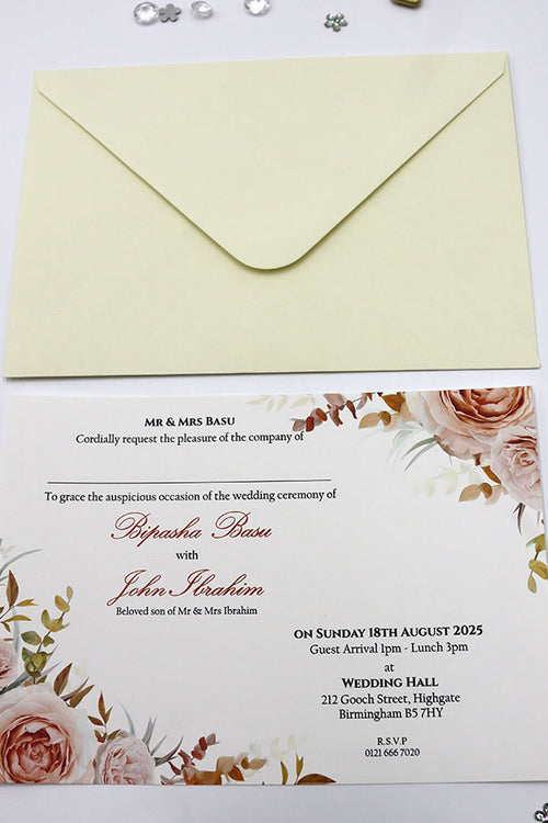 Load image into Gallery viewer, ABC 1138 A5 Floral Invitation
