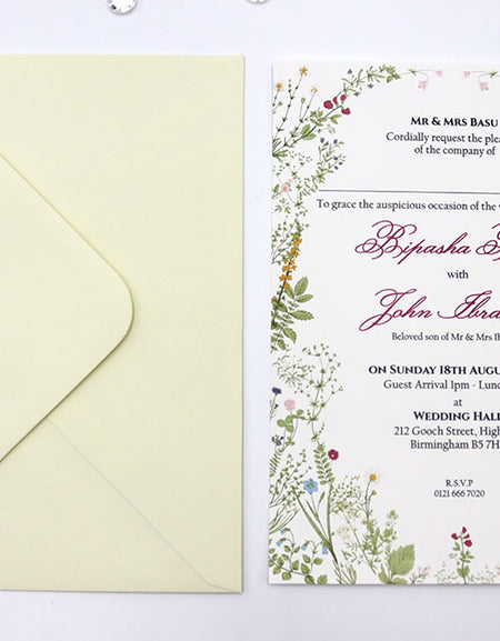ABC 1139 Floral A5 Invitation