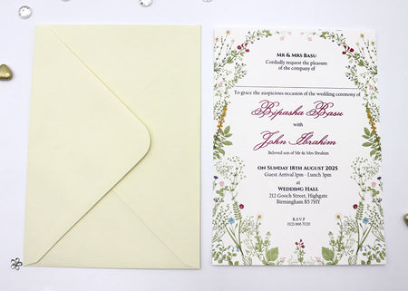 ABC 1139 Floral A5 Invitation