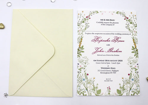 Load image into Gallery viewer, ABC 1139 Floral A5 Invitation
