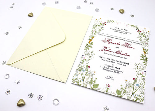 Load image into Gallery viewer, ABC 1139 Floral A5 Invitation
