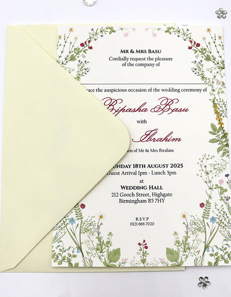 ABC 1139 Floral A5 Invitation