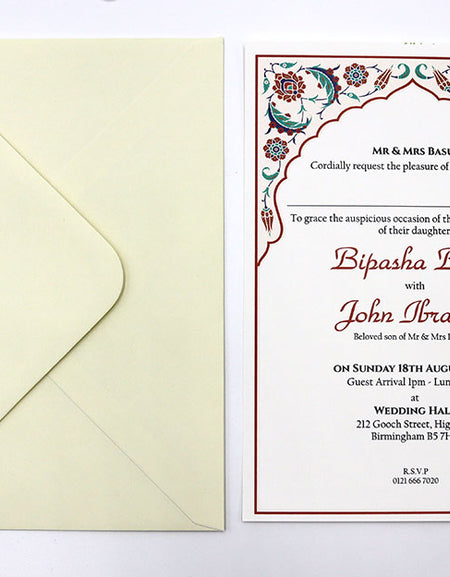 ABC 1140 Floral A5 Invitation