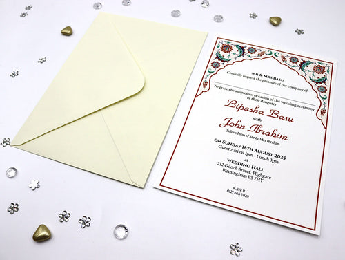 Load image into Gallery viewer, ABC 1140 Floral A5 Invitation
