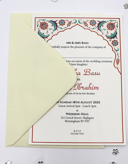 ABC 1140 Floral A5 Invitation