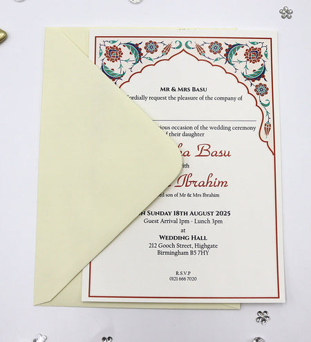 ABC 1140 Floral A5 Invitation