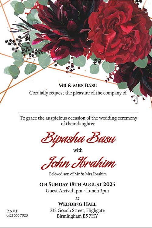Load image into Gallery viewer, ABC 1145 Floral A5 Invitation

