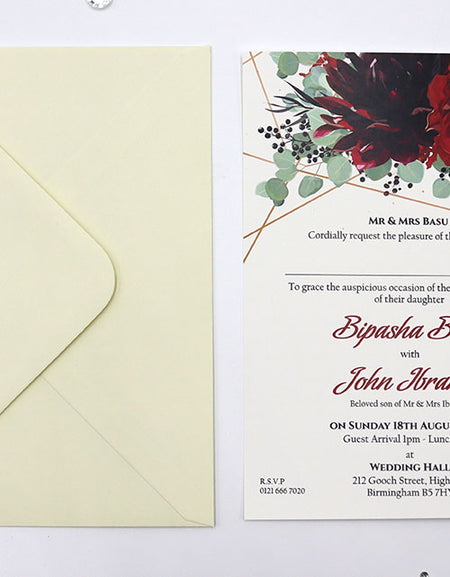 ABC 1145 Floral A5 Invitation