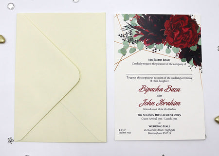 ABC 1145 Floral A5 Invitation
