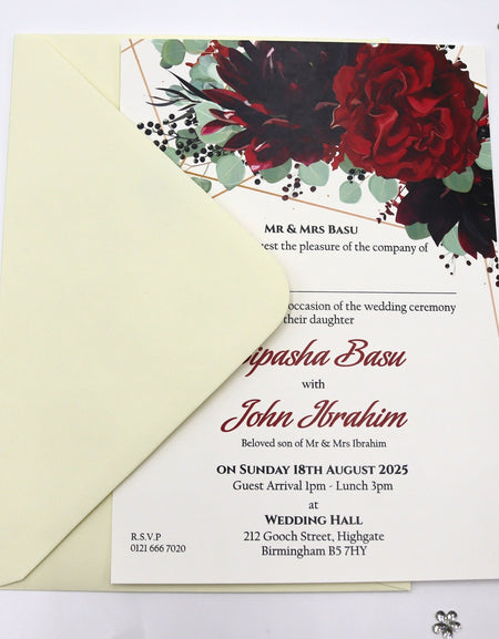 ABC 1145 Floral A5 Invitation