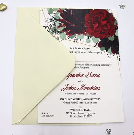ABC 1145 Floral A5 Invitation
