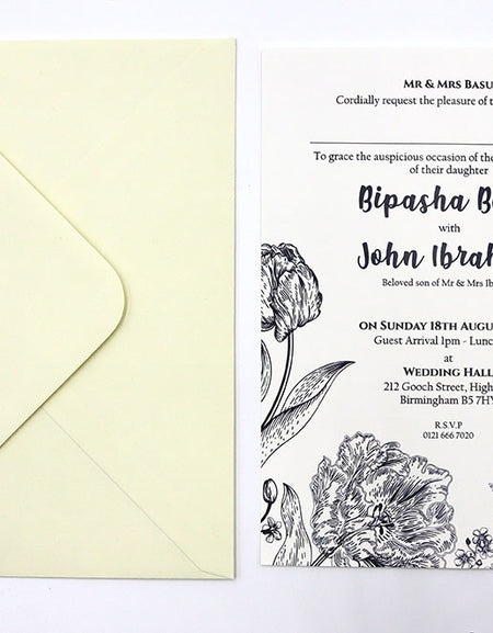 ABC 1146 Floral A5 Invitation