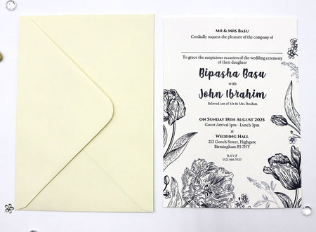 ABC 1146 Floral A5 Invitation