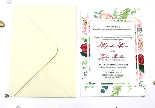 Load image into Gallery viewer, ABC 1147 Floral A5 Invitation
