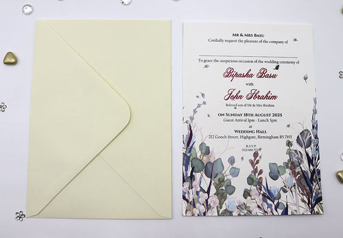 Load image into Gallery viewer, ABC 1148 Floral A5 Invitation
